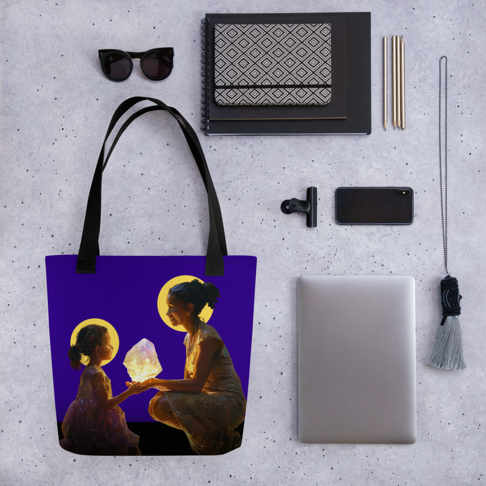 "You Light Up My World" by Fame Identity Tote Bag (15"x15")