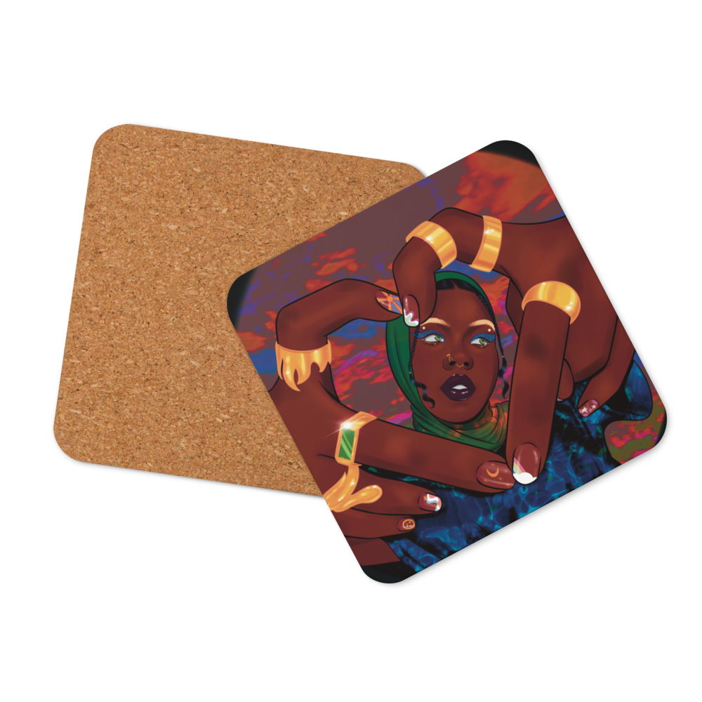 "Hajar" by Umiamara Cork-back Coaster