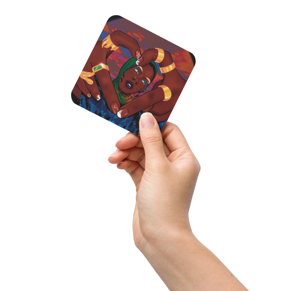 "Hajar" by Umiamara Cork-back Coaster
