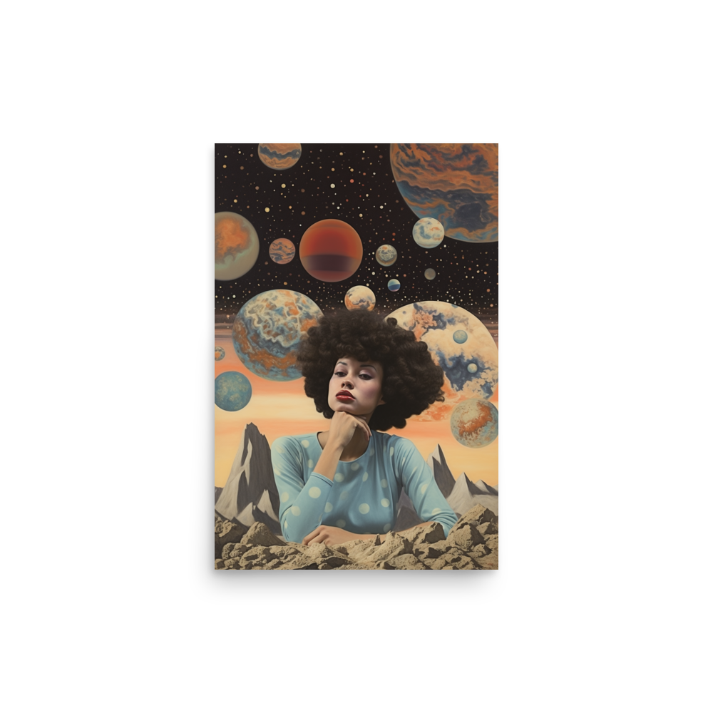 "Thoughts Orbit" Paper Poster