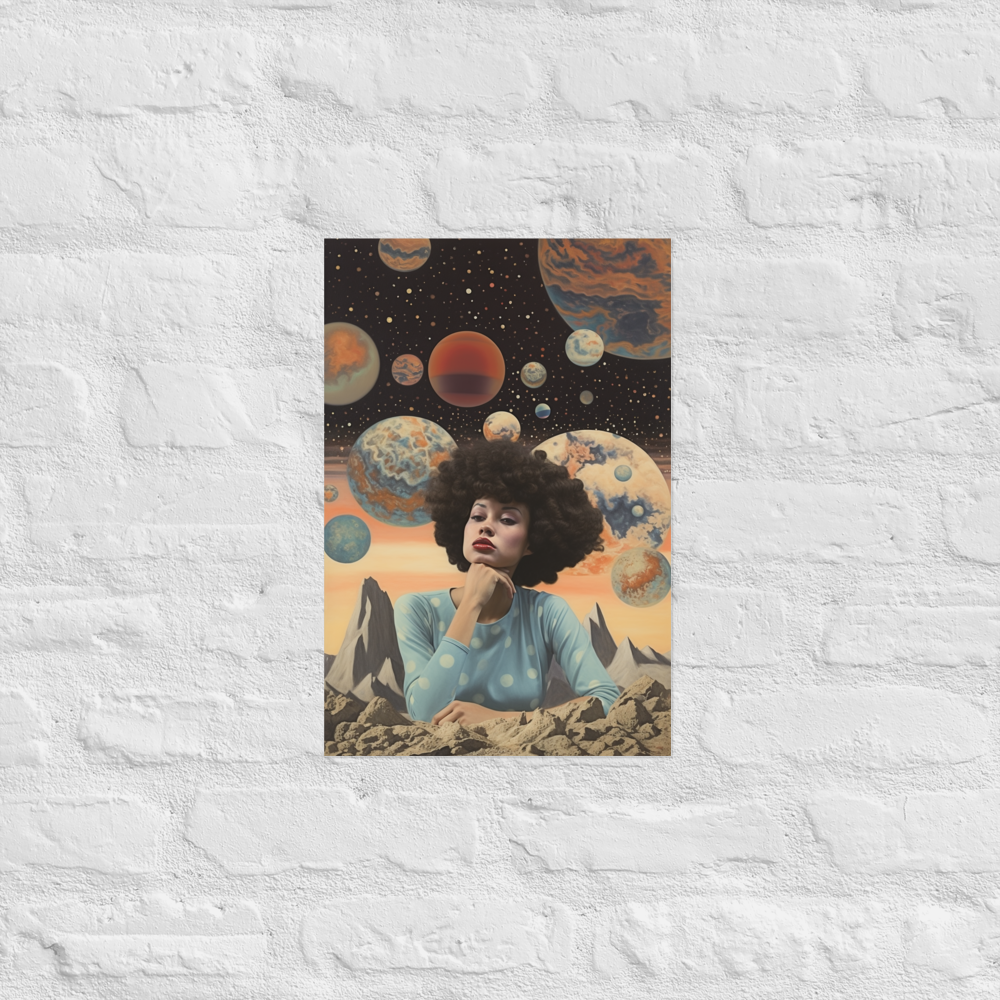 "Thoughts Orbit" Paper Poster