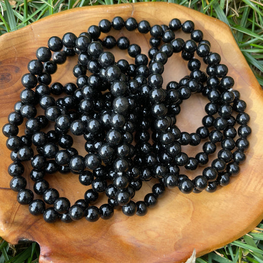 Black Obsidian Beaded Bracelet