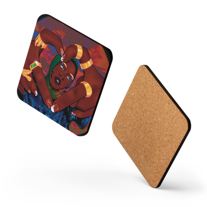 "Hajar" by Umiamara Cork-back Coaster