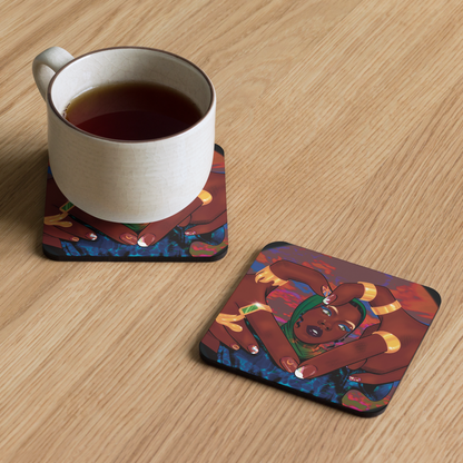 "Hajar" by Umiamara Cork-back Coaster
