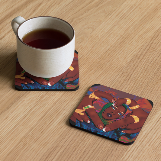 "Hajar" by Umiamara Cork-back Coaster