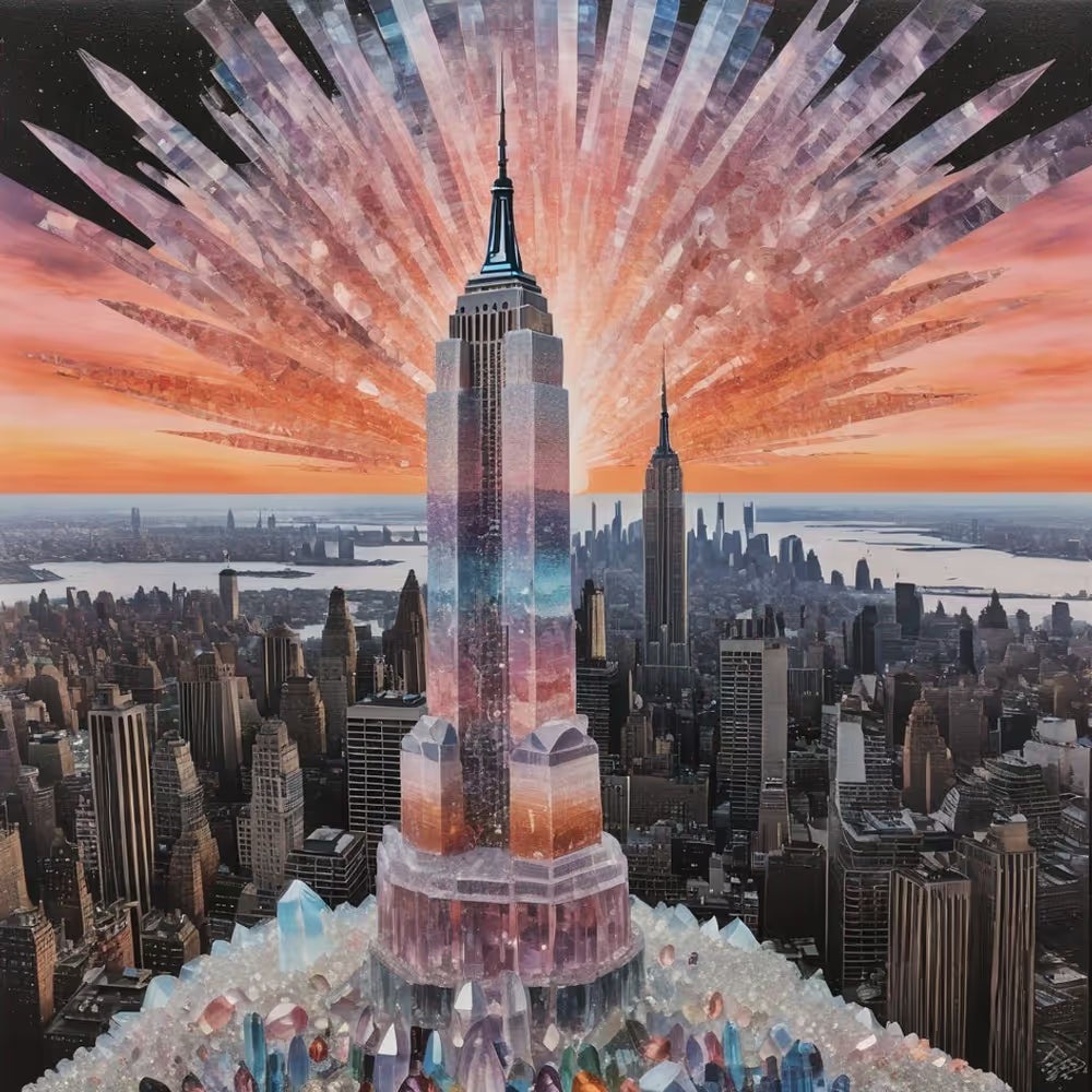 diamonds in the sky, 2024 [16x16 framed poster]