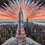 diamonds in the sky, 2024 [16x16 framed poster]