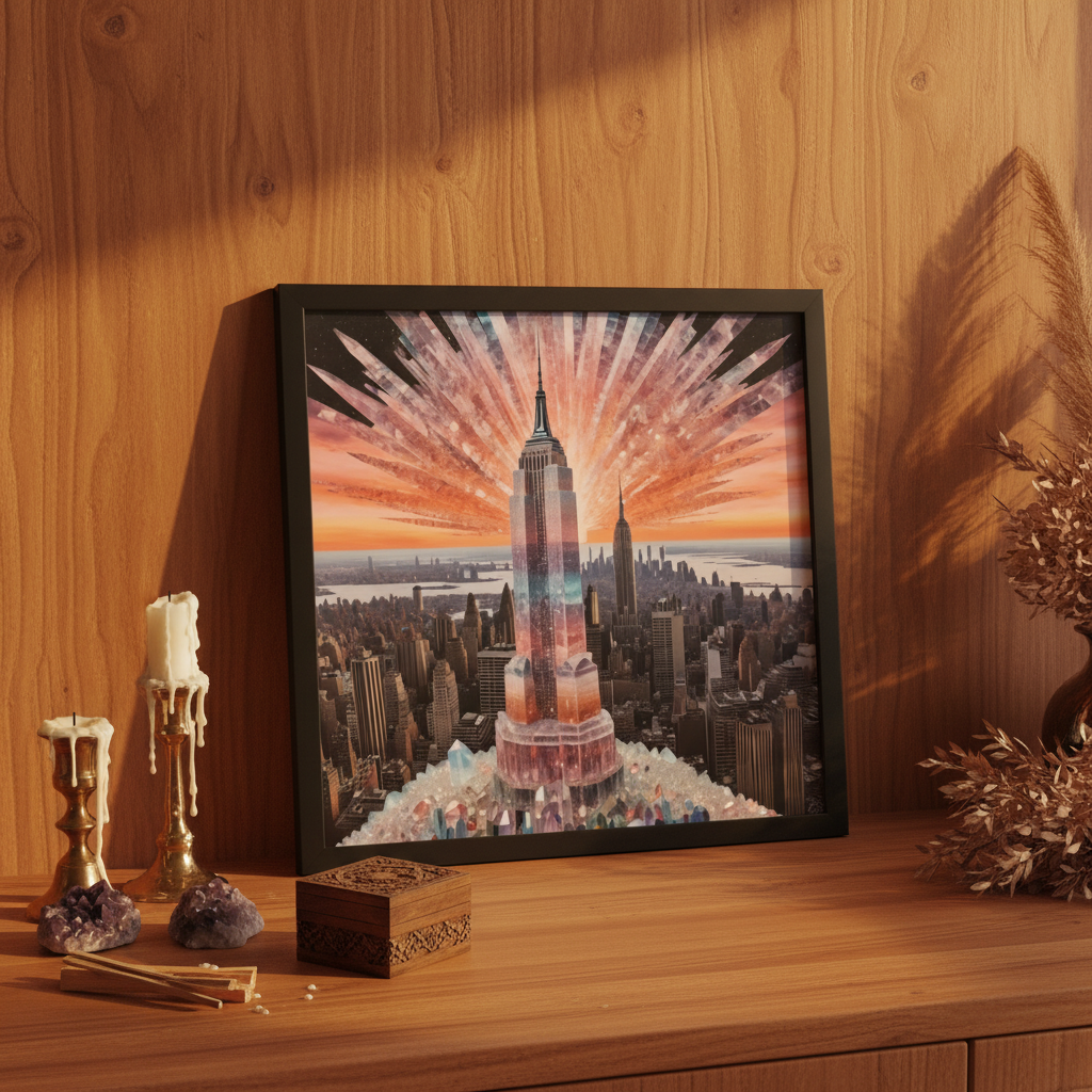 diamonds in the sky, 2024 [16x16 framed poster]