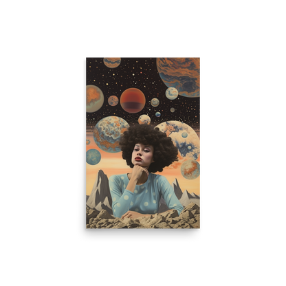 "Thoughts Orbit" Paper Poster
