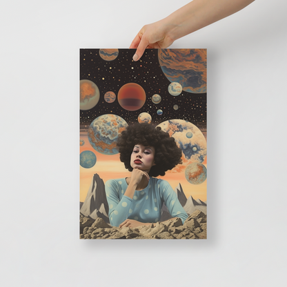 "Thoughts Orbit" Paper Poster