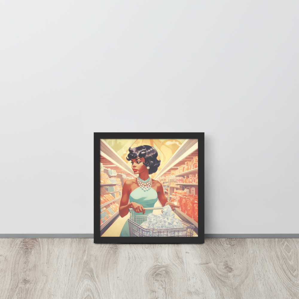 "Gem Shopping" Framed Poster