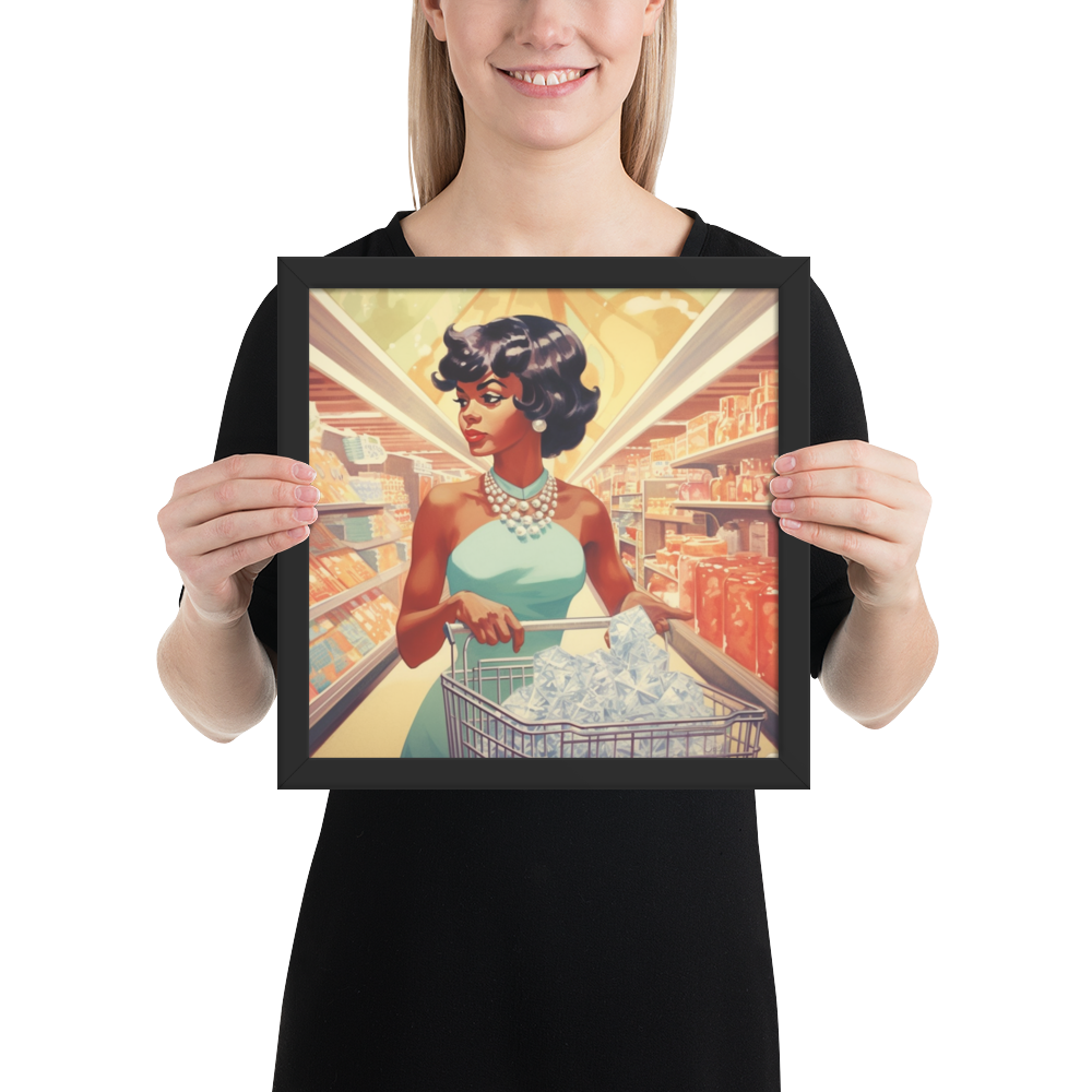 "Gem Shopping" Framed Poster