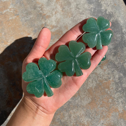 Green Aventurine 4 Leaf Clover