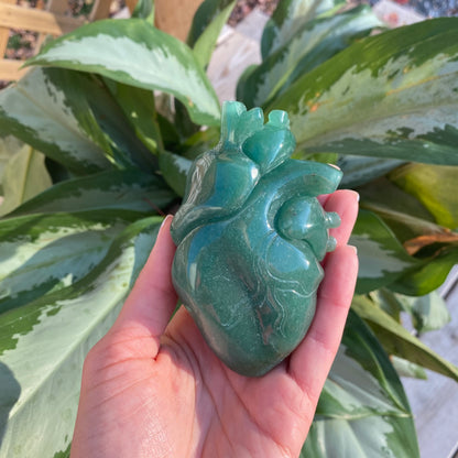 Green Aventurine Anatomical Heart
