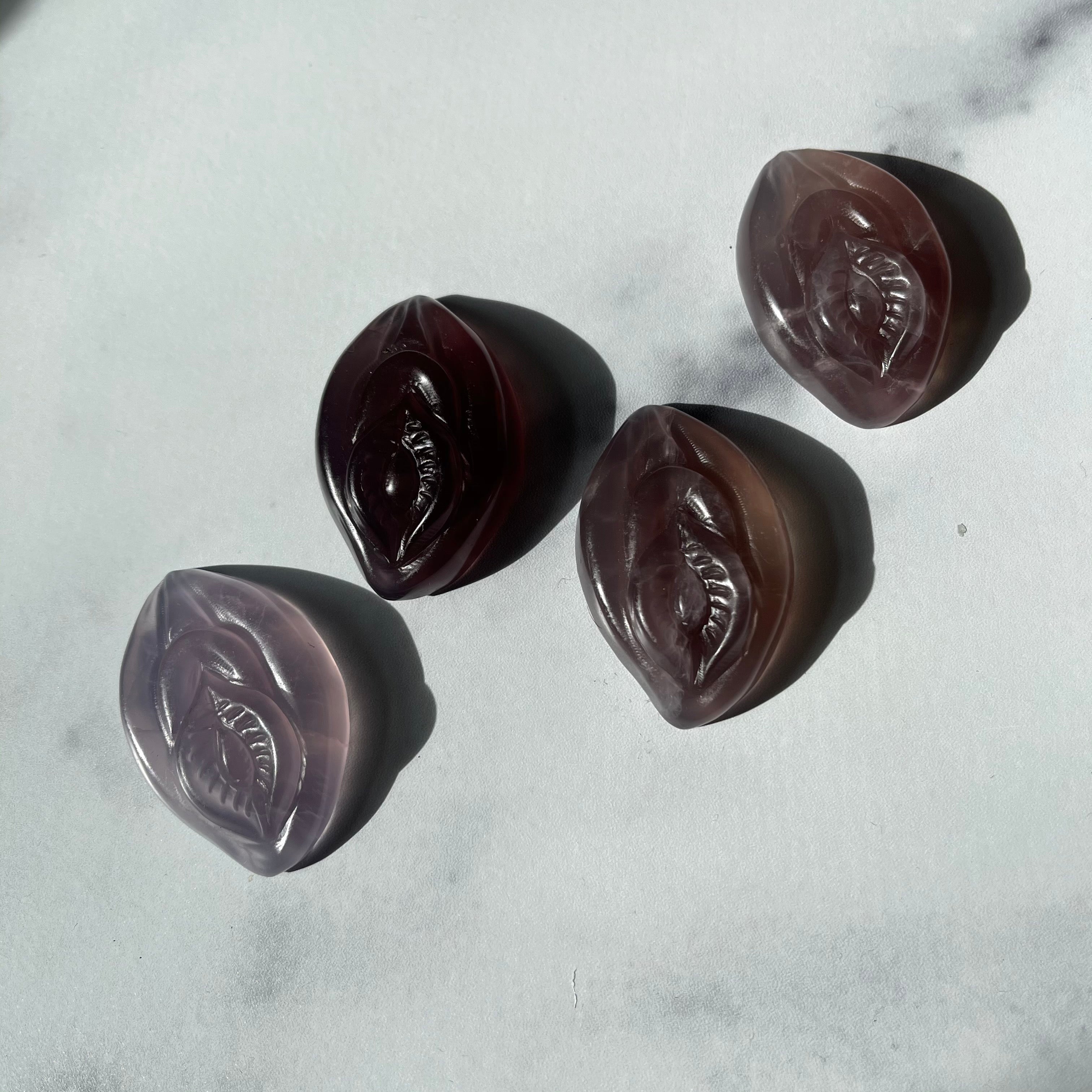 Fluorite Yoni Carving