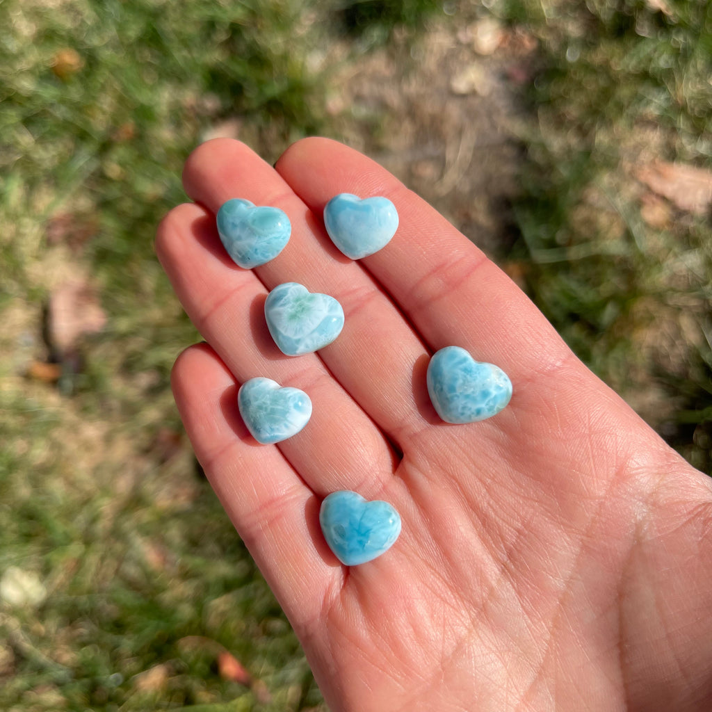 Micro Larimar Heart