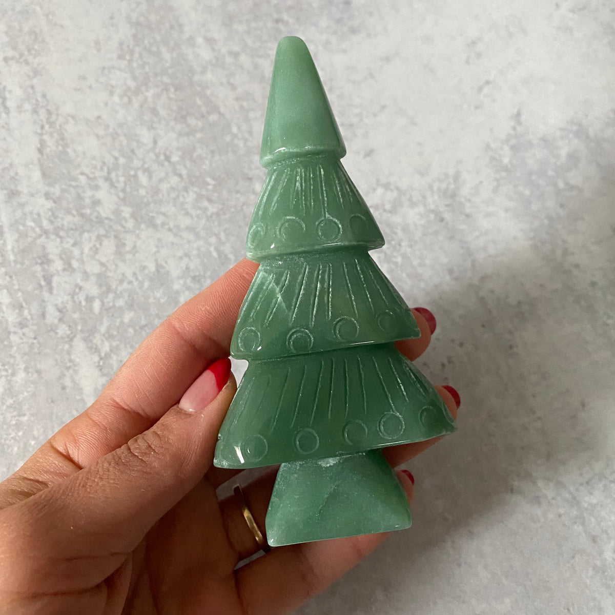 Green Aventurine Christmas Tree