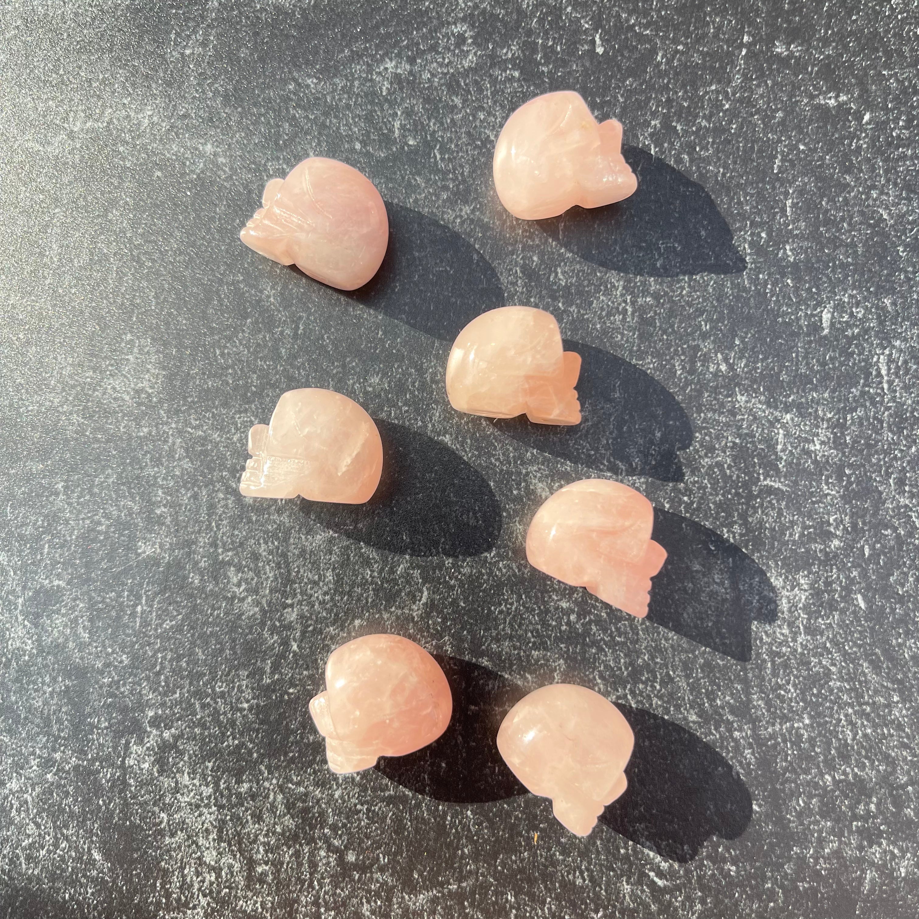 Mini Rose Quartz Skull