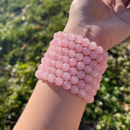 Rose Quartz Beaded Bracelet