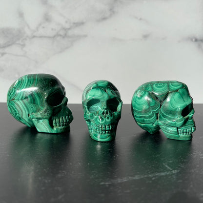 Malachite Skull Collection