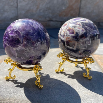 Chevron Amethyst Sphere