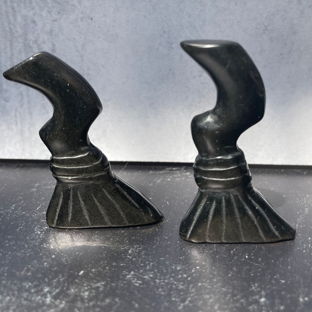 Sheen Obsidian Witch Broomstick Curved