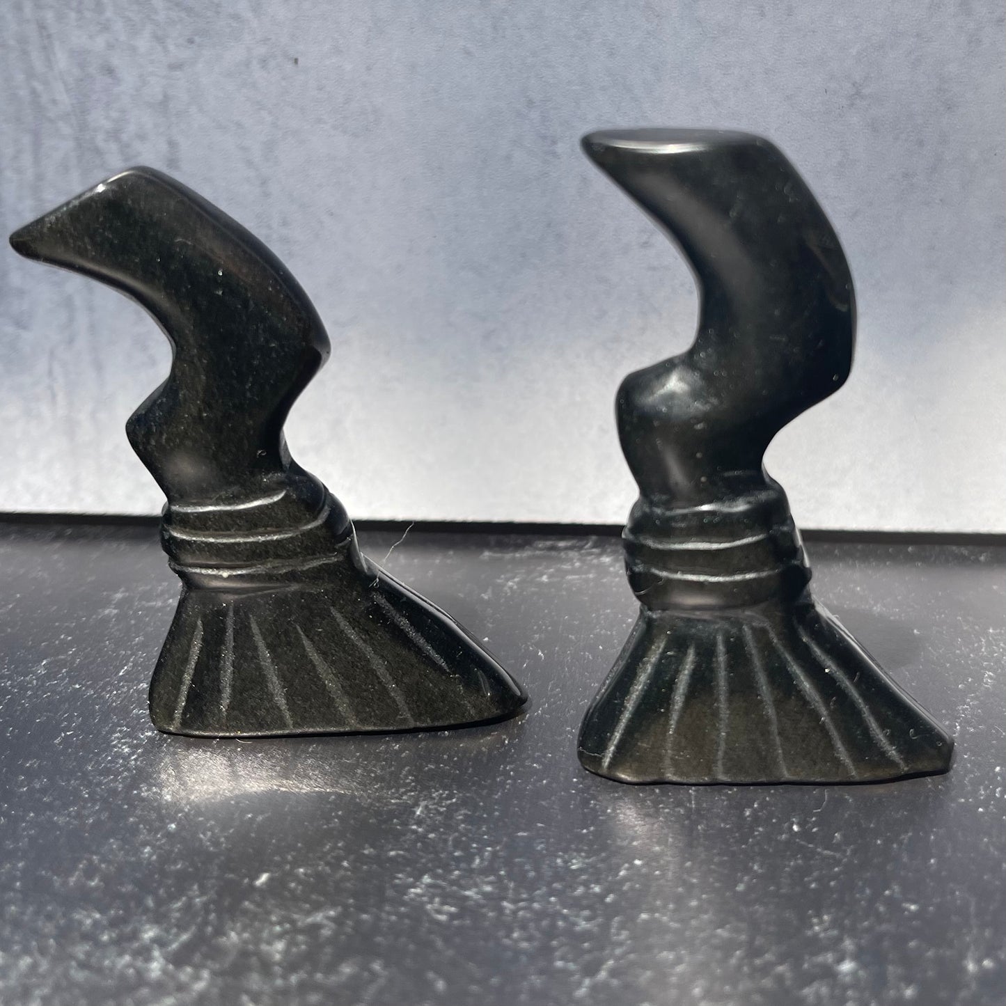 Sheen Obsidian Witch Broomstick Curved