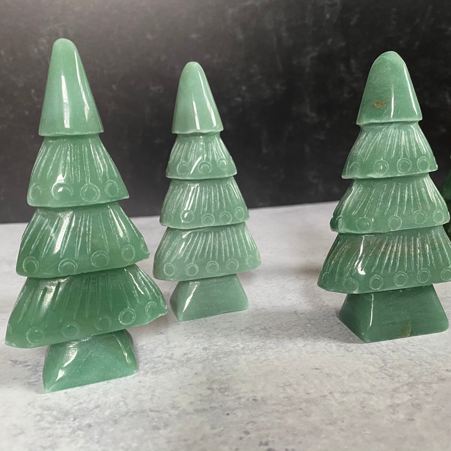 Green Aventurine Christmas Tree