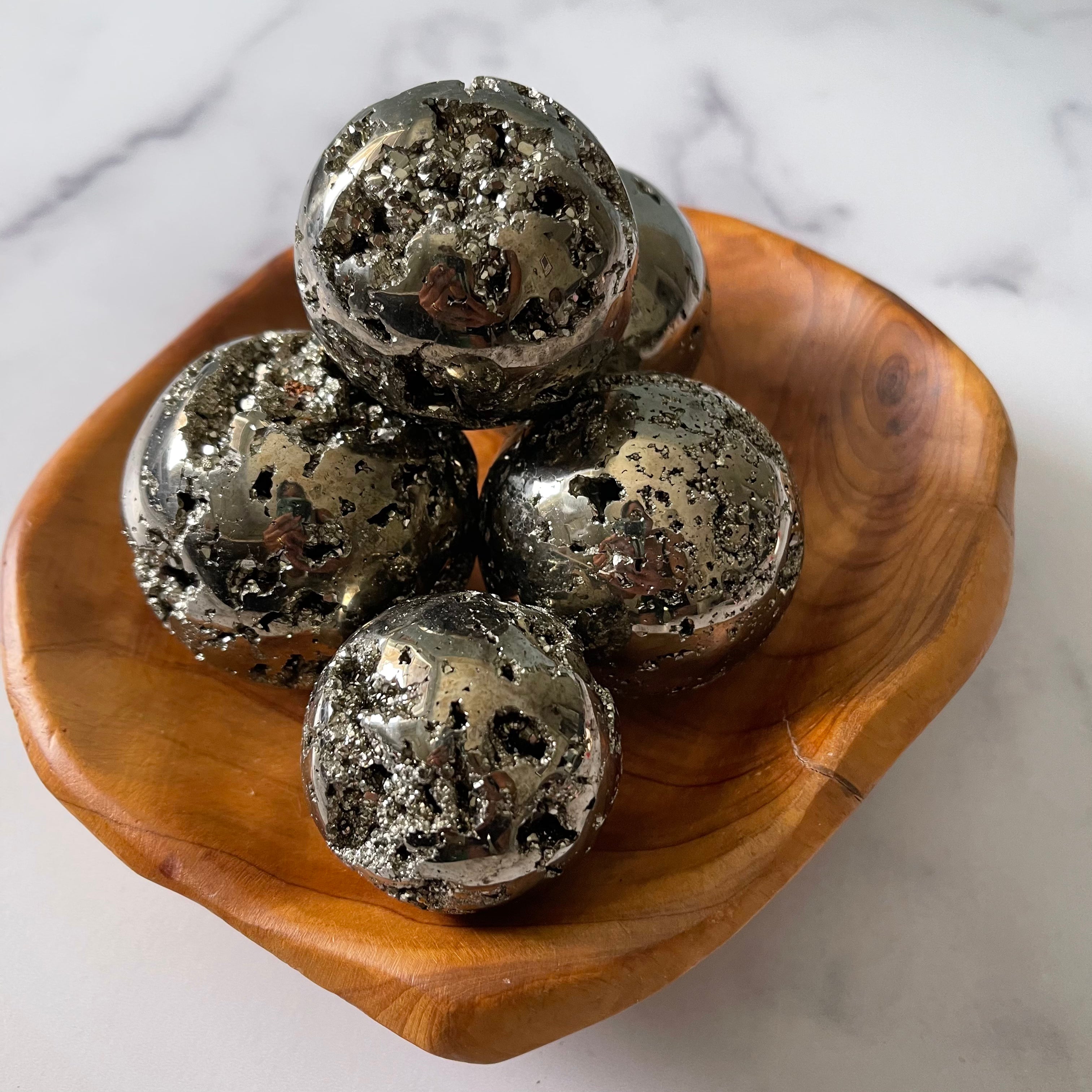 Natural Pyrite Sphere