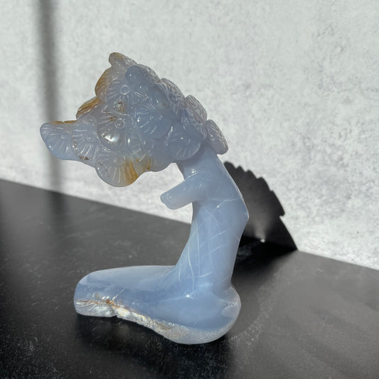Blue Chalcedony Bonsai Tree A