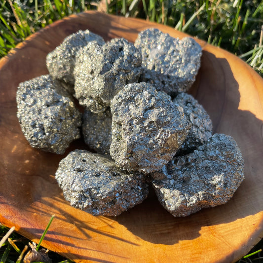 Raw Natural Pyrite Crystal Cluster