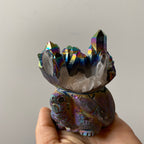 Titanium aura quartz turtle