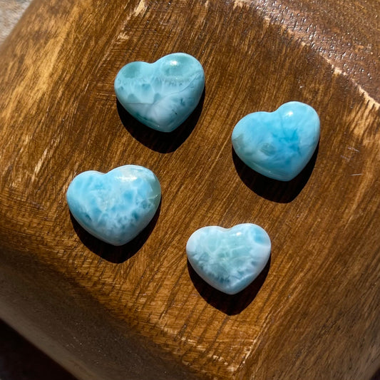 Micro Larimar Heart