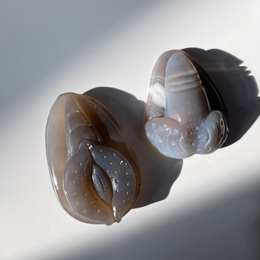 Agate phallus & yoni bundle 6