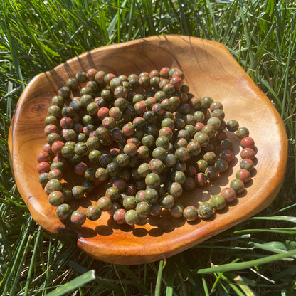 Unakite Beaded Bracelet