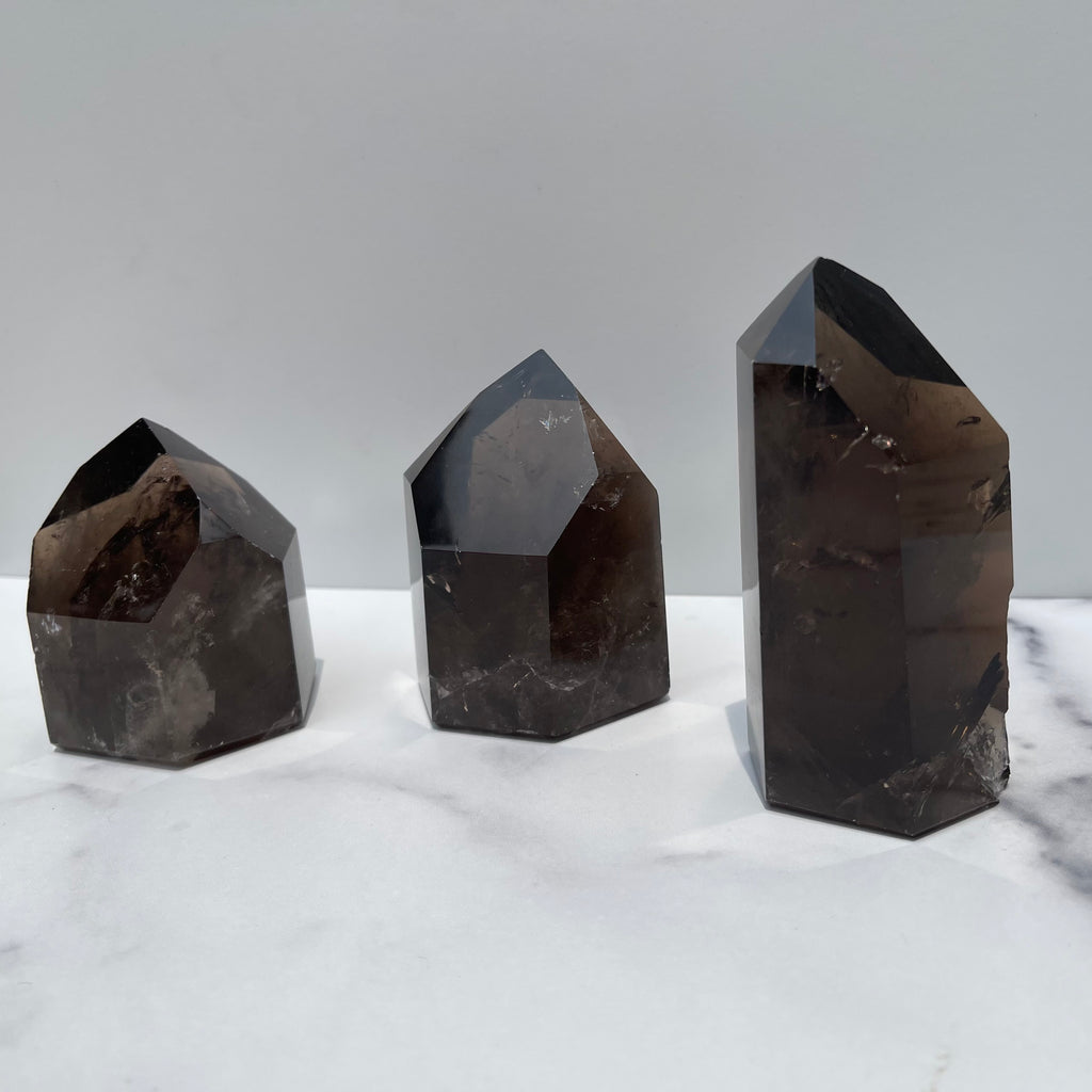 High Quality Polished Smoky Quartz Tower