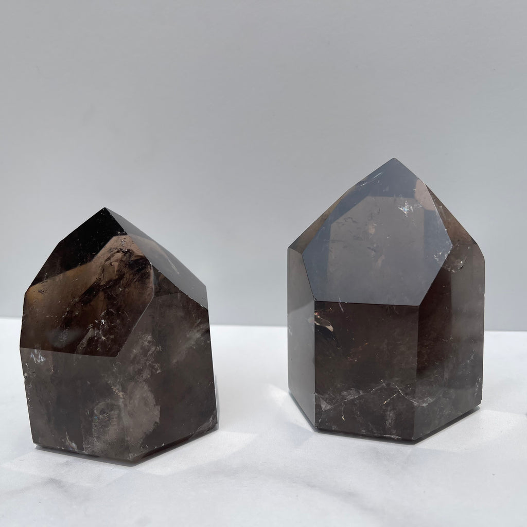 High Quality Polished Smoky Quartz Tower