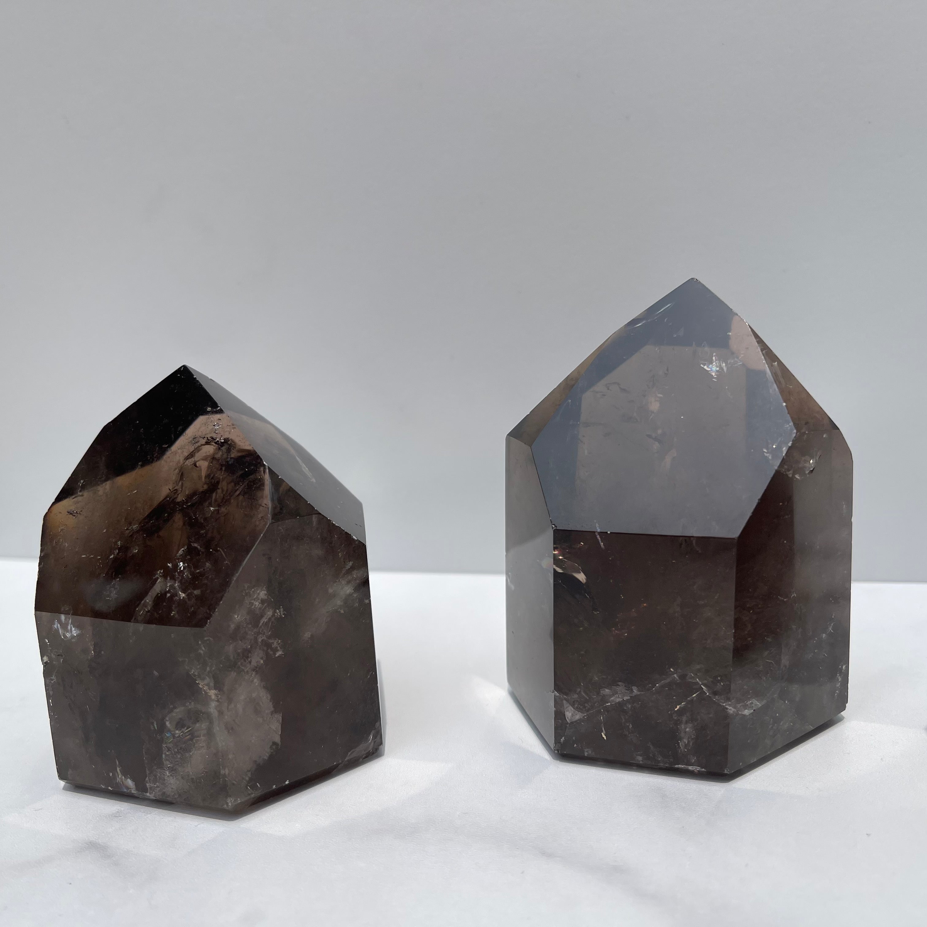 High Quality Polished Smoky Quartz Tower