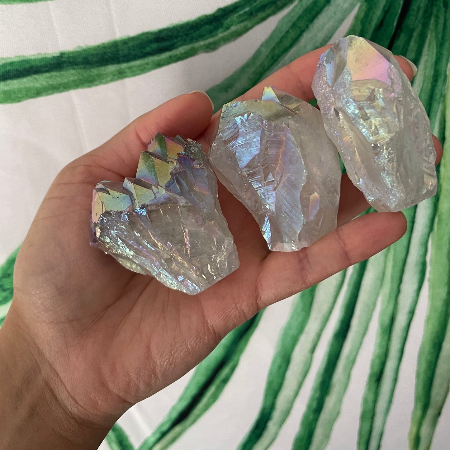 Angel Aura Quartz Cut Base Point