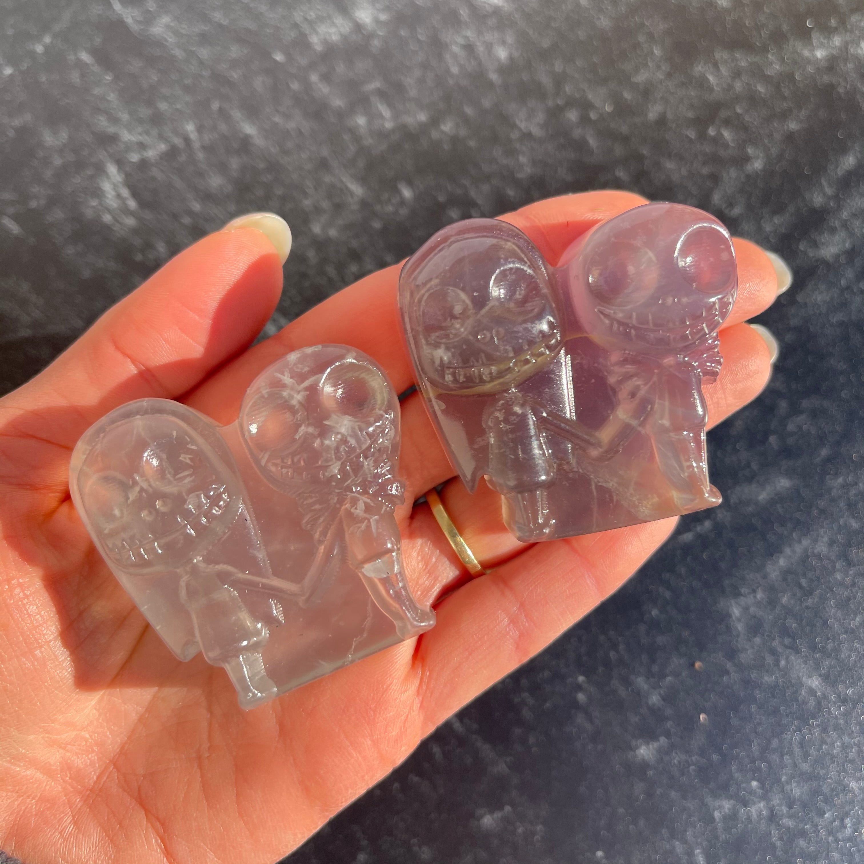 Fluorite Jack & Sally Holding Hands