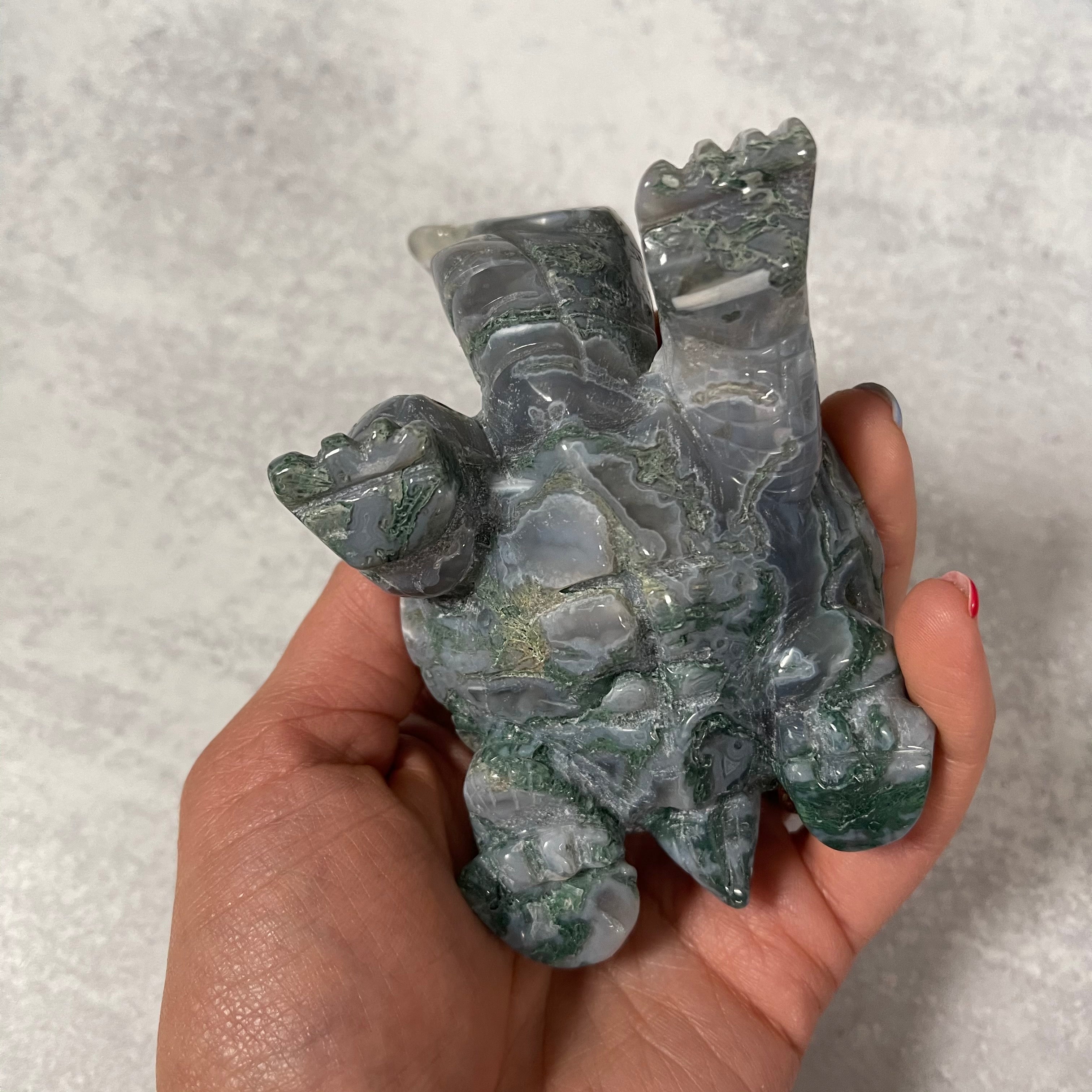Large Moss Agate Turtle