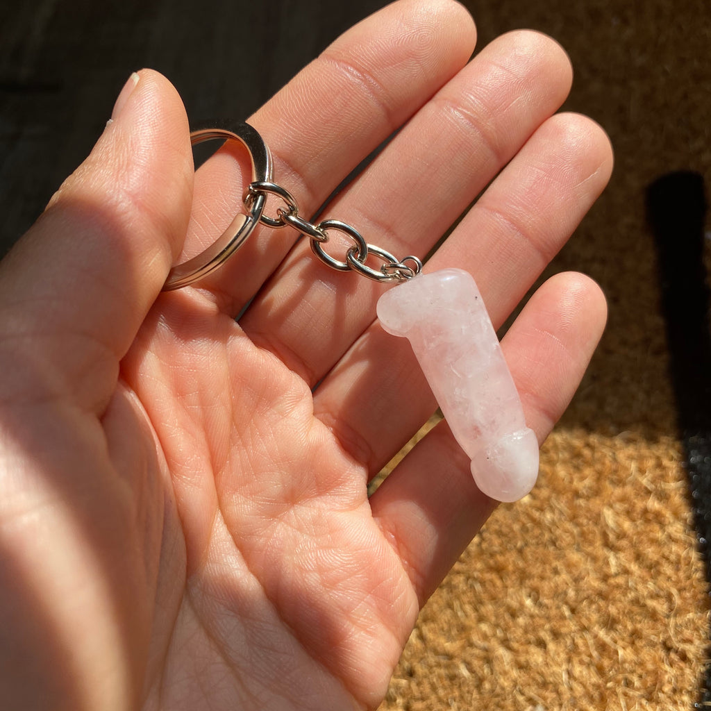 Mini Crystal Phallus Keychain