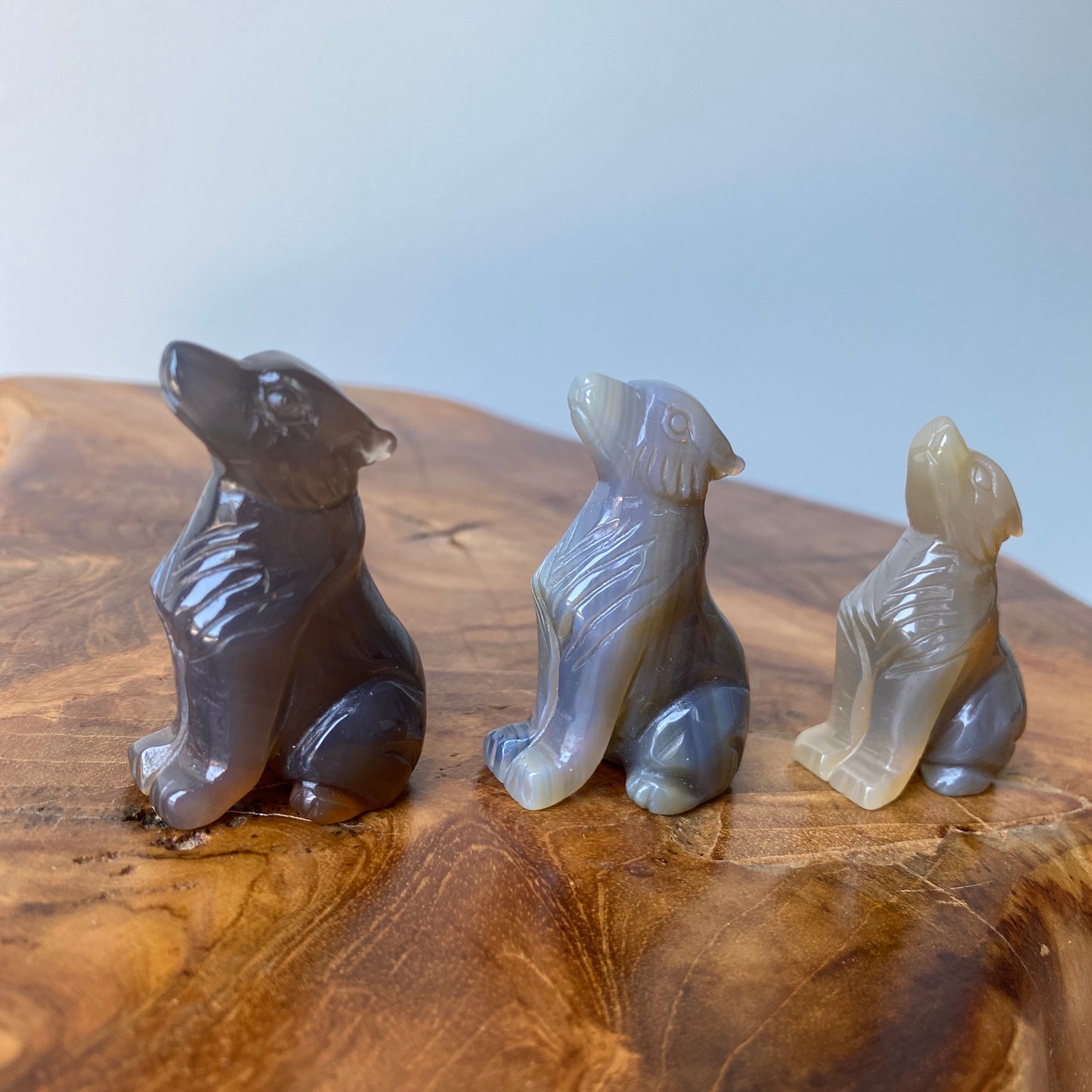 Mini Agate Wolf