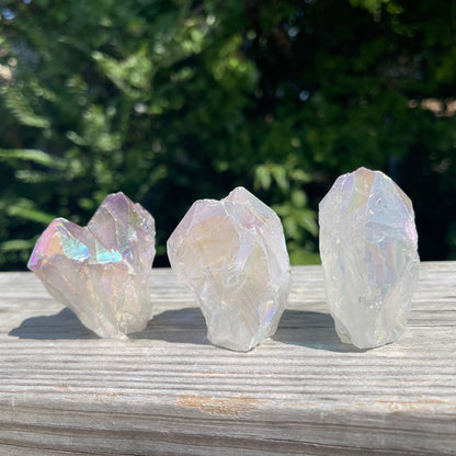 Angel Aura Quartz Cut Base Point