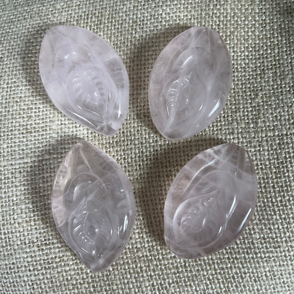 Rose Quartz Yoni Carving
