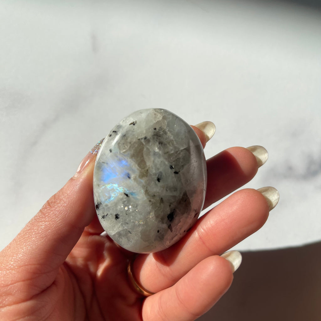 Rainbow Moonstone Palm stone