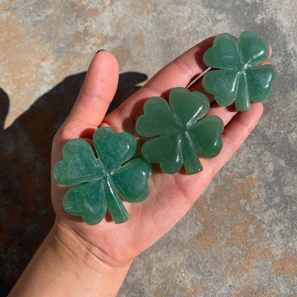Green Aventurine 4 Leaf Clover