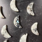 Rainbow Moonstone Crescent Moon