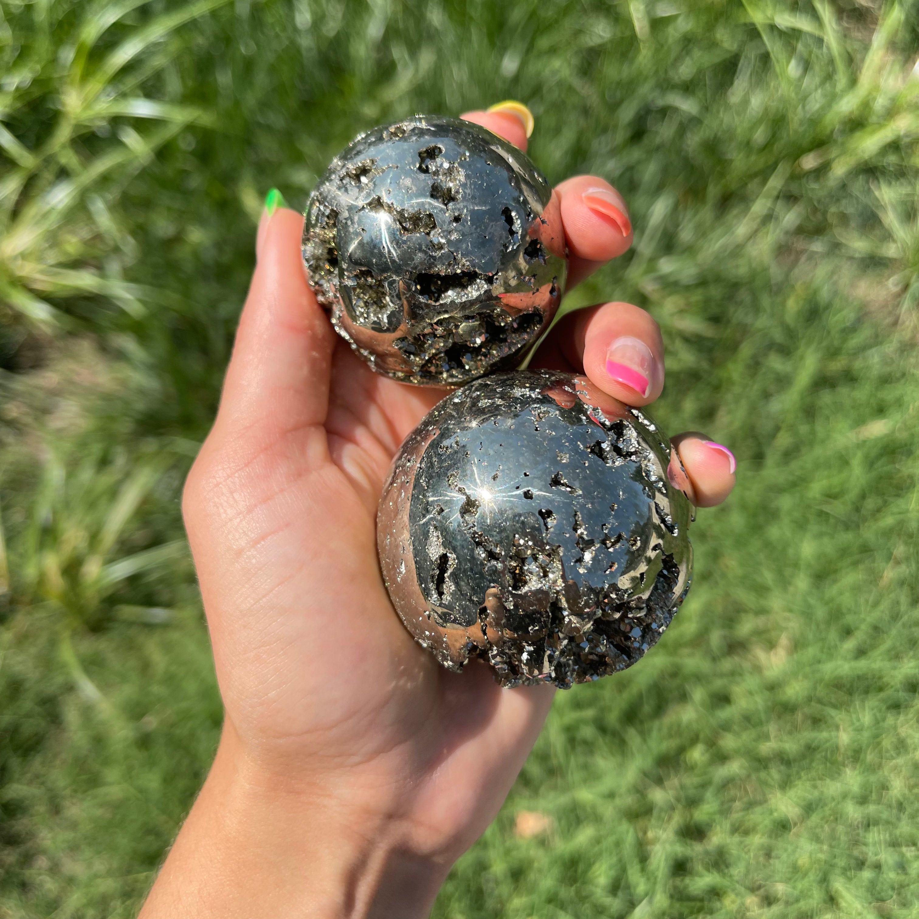 Natural Pyrite Sphere
