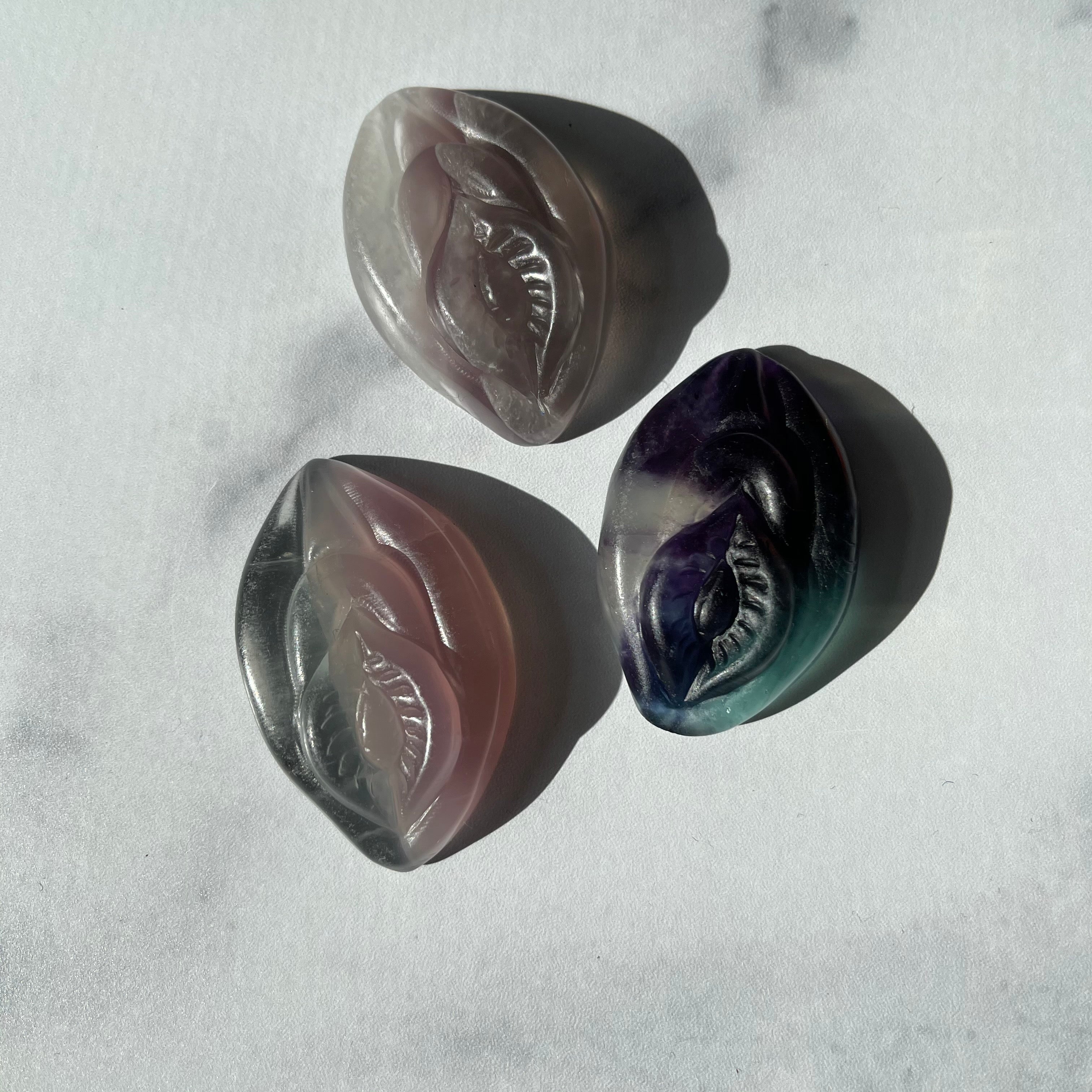 Fluorite Yoni Carving